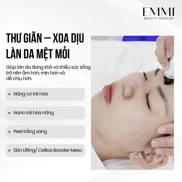 Thư giãn và xoa dịu làn da mệt mỏi tại Emmi Beauty Skinlab